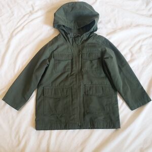 4T Boys Army Green Hooded Fall Jacket
